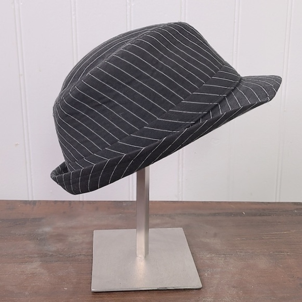 DP Outdoors Black White Striped Classic Panama Hat
